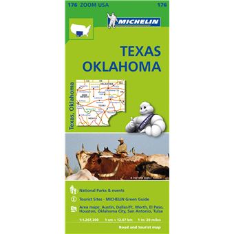 Mapa Michelin Zoom 176 - USA: Texas, Oklahoma