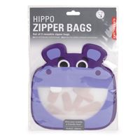 Saco Kikkerland - Hippo Zipper Bags - 3 Unidades