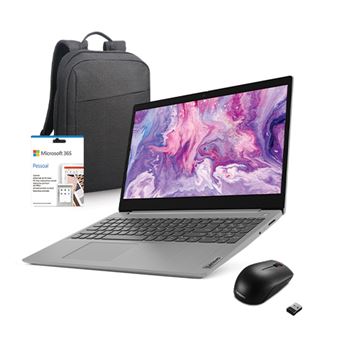 Pack Fnac Computador Portátil Lenovo IdeaPad 3 15ADA05 + Mochila Lenovo + Rato Lenovo + Microsoft 365 Pessoal 1 Ano
