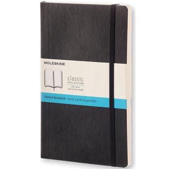 Caderno Pontilhado Moleskine Soft Grande Preto