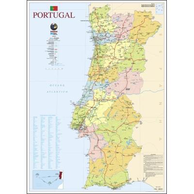 Poster Mapa político de Portugal: caneca de café de dois