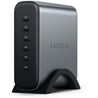 Carregador USB-C Satechi ST-C200GM-EU 6-Portas PD GaN - 200W - Cinzento - 1