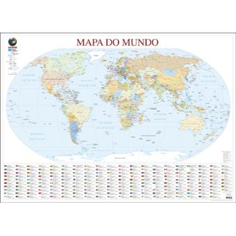 Mapa do Mundo de Parede Grande - Folha Plastificada - Vários