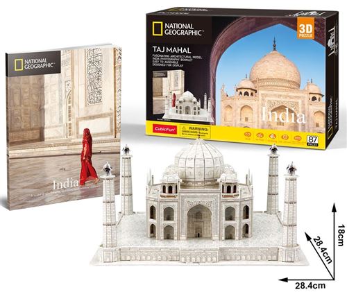 3D Puzzle Índia Taj Mahal 87 peças - National Geographic