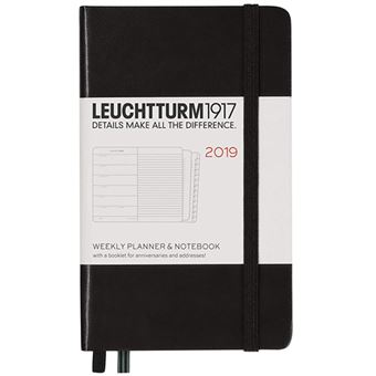 Agenda Semanal 2019 Leuchtturm Notebook Bolso Preto
