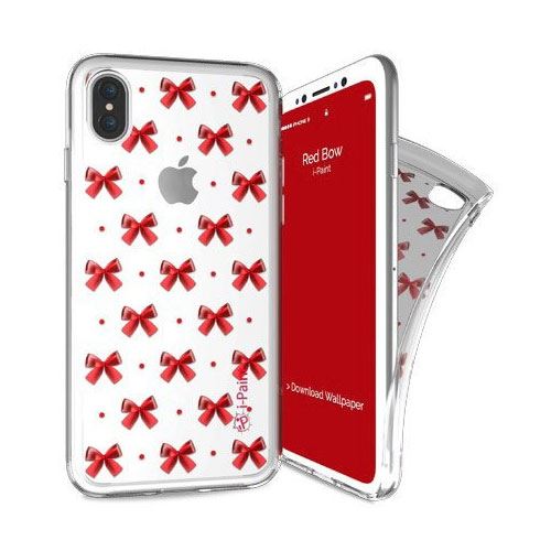 Capa I-PAINT Trendy Bow para iPhone X/XS - Laços Vermelhos