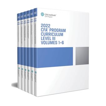 2022 CFA Program Curriculum Level III Box Set: Volumes 1 - 6 - 1