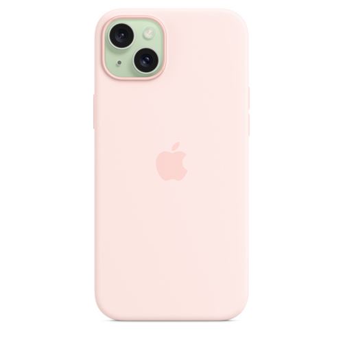 Pré-venda Capa APPLE iPhone 15 Plus Silicone com MagSafe Rosa-claro