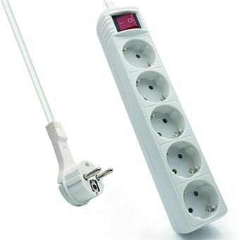 Tomada Ewent Power Strip Shuko 5x - Branco - 1