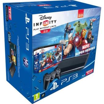 Pack Complet Sony PS3 Ultra Slim 12GB – Noir – Avec Manette, Câbles Et Notice (PAL)