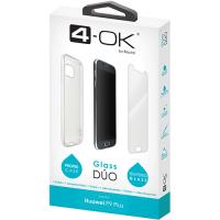 4-OK Película Ecrã Vidro Temperado + Capa Protek para Huawei P9 Plus