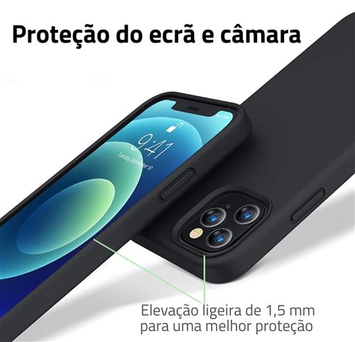 Capa + Película Protetora de Ecrã Icoveri para Apple iPhone 14 Plus - Preto  - Capa Telemóvel - Compra na