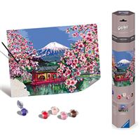 Kit Pintura por Números Ravensburger CreArt Série Premium B Canvas - Flor de Cerejeira