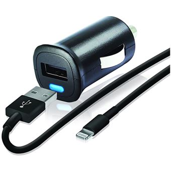 Carregador Isqueiro + Cabo Lightning Temium - Preto