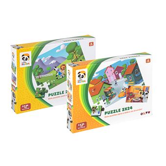 Puzzle Panda 2x24 Peças - Olivo - Envio Aleatório - 1