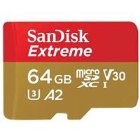 Cartão de Memória MicroSDXC Sandisk Extreme V30 A2 - 64GB