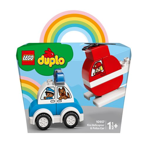 LEGO Duplo 10957 Helicóptero Bombeiros Carro Polícia