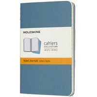 Caderno de Bolso Pautado Cahier Moleskine - Azul Brisk