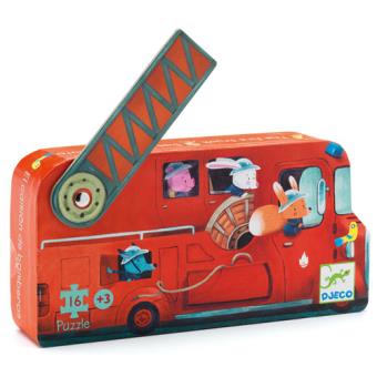 Puzzle Bombeiros - 16 Peças - Djeco