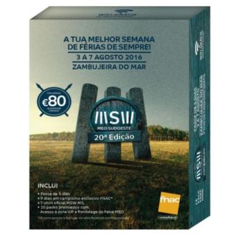 Fã Pack Fnac MEO Sudoeste 2016 (Aderente)