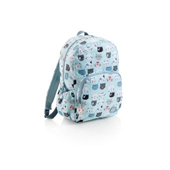 Miquelrius Mini Mochila Cuadrada Reciclada Zebra – Zaino Unisex Per Bambini In RPET, 7L, Blu Cielo
