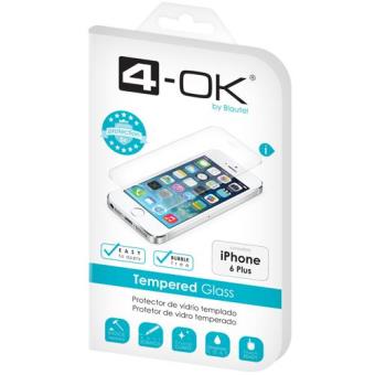 4-OK Película Ecrã Vidro Temperado para iPhone 6 Plus