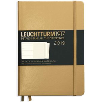 Agenda Semanal 2019 Leuchtturm Notebook A5 Dourado