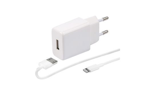 Carregador USB-A WeFix + Cabo Lightning 1 M - Branco