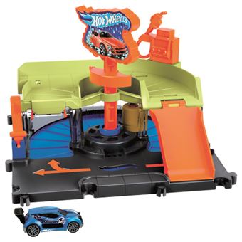 Hot Wheels - Pista de carros de brinquedo com garagem definitiva e