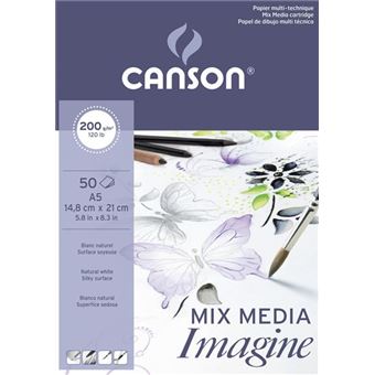 Bloco de Desenho Canson Imagine A5 200g