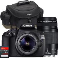 Máquina Fotográfica Reflex (DSLR) Canon EOS 1200D + EF-S 18-55mm f/3.5-5.6 DC III + EF 75-300mm f/4-5.6 III + Kit