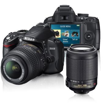 Nikon D3000 Reflex Digitale Con Obiettivo 18-55mm VR | Sensore 10.2MP, Schermo 3", Sistema Autofocus 11 Punti E Modalità Guida