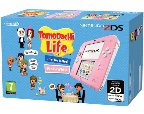 Nintendo Rosa 2ds Consola Nintendo 2DS (Branco/Rosa) + Tomodachi Life (Pré-instalado ...