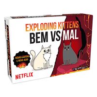 Jogo de Tabuleiro Exploding Kittens Bem vs Mal - Mebo