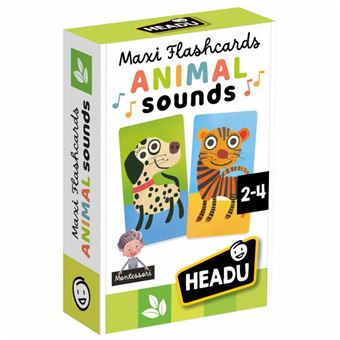 Montessori - Jogo Maxi Flashcards: Animal Sounds - Headu | Sig Toys - 1