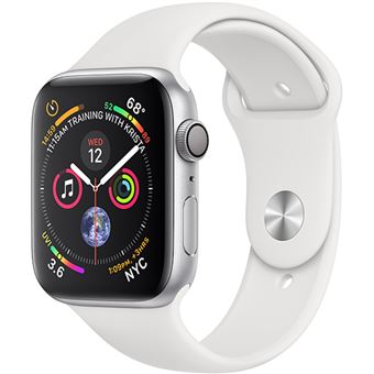 Apple Watch Series 4 44mm - Alumínio Prateado | Bracelete Desportiva - Branco