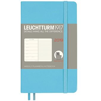 Agenda Semanal 2019 Leuchtturm Notebook Soft Bolso Azul Gelo