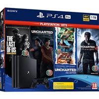 Consola Sony PS4 Pro 1TB + The Last of Us Hits + Uncharted 4: A Thiefs End Hits + Uncharted Nathan Drake Co Hits + Uncharted: The Lost Legacy Hits