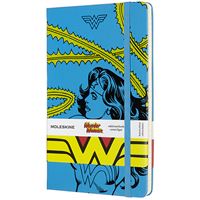 Caderno Pautado Moleskine Grande - Azul: Wonder Woman