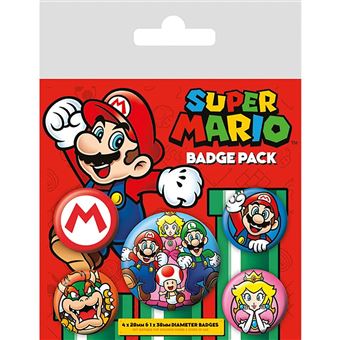 Crachá Super Mario - Pack de 5 Unidades - Pyramid International - 1