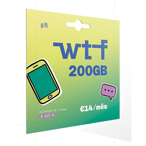 Cartão SIM WTF 200GB- 14€