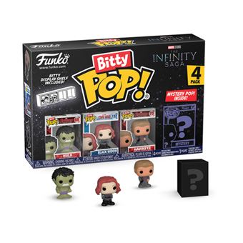 Funko Bitty Pop! Marvel - Iron Man 4PK - War Machine, Vision, Ultron Et Une Mini-Figurine Mystère En Surprise - 2.2 Cm - Marvel Comics Collectionnable - Étagère Empilable Incluse Fans