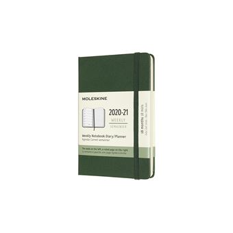 Agenda Semanal 18 Meses 2020-2021 Moleskine Bolso Verde