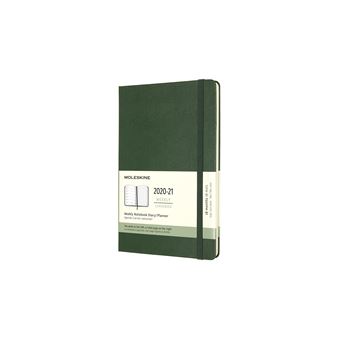 Agenda Semanal 18 Meses 2020-2021 Moleskine Grande Verde