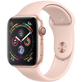 Apple Watch Series 4 44mm - Alumínio Dourado | Bracelete Desportiva - Rosa Areia
