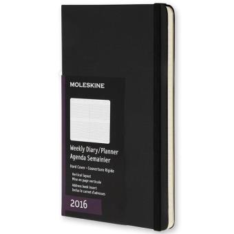 Moleskine: Agenda Semanal Vertical Grande Preto 2016