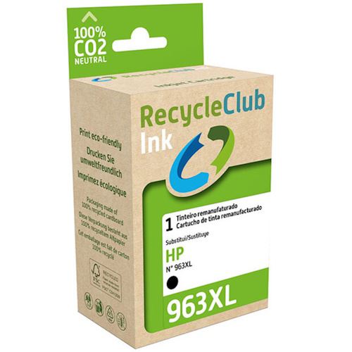 RECYCLECLUB Tinteiro Remanufaturado Compatível com HP 963XL, Embalagem Individual, Preto, K20884RS
