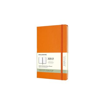 Agenda Semanal 18 Meses 2020-2021 Moleskine Grande Laranja