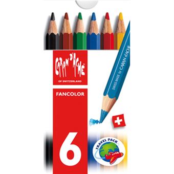 Caixa 6 Lápis de Cor Aguarela Mini  Fancolor - 1