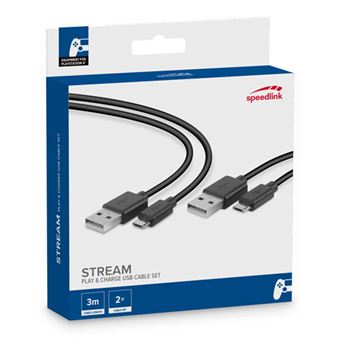 Speedlink STREAM Play & Charge USB Cable Set - PS4